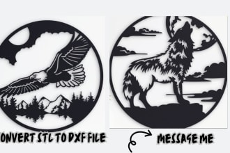 create stl dxf file, vector file, cnc plasma or laser cutting machine, igs, dwg
