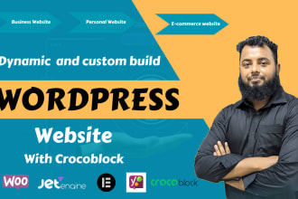build a dynamic wordpress website with crocoblock jet engine and elementor