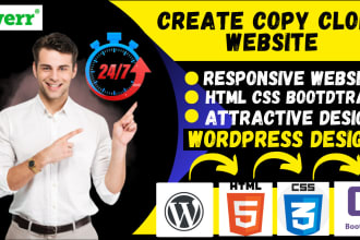 copy clone website and develop all types of websites