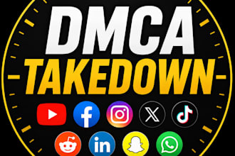 delete takedown facebook instagram reddit tiktok telegram google yt x under dmca