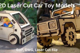 design 2d model for laser cut in autocad dxf file