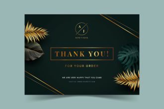 design custom amazon thank you cards for your business