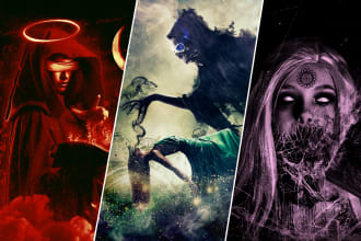 create you dark art design for t shirt and band brand merch