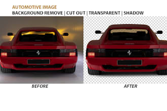 car image editing and automotive picture cutout