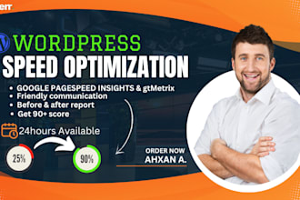 do wordpress speed optimization,fix core web vitals, improve pagespeed