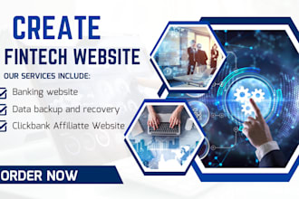 fintech website, landing page, investment loan bank website