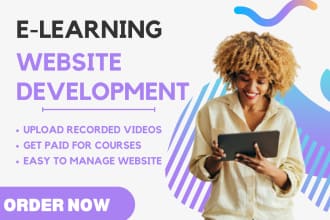 develop an elearning  website with learning dash lms website