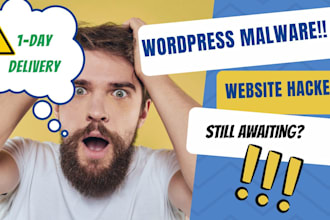 remove wordpress malware and fix the wordpress critical error