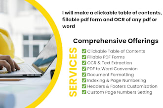 create a clickable table of contents of any pdf or word
