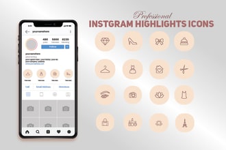 design instagram story highlight cover icons