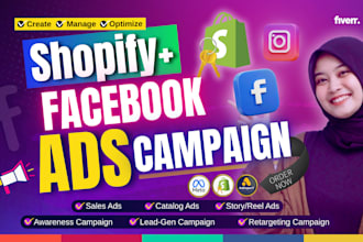 setup facebook ads campaign for grow shopify store, advanced shopify marketing