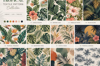 design unique seamless tropical patterns and prints