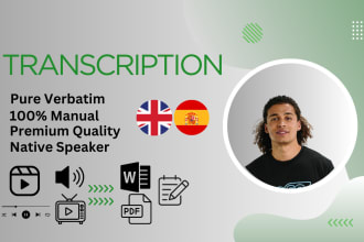 transcribe audios or videos, in spanish or english