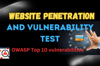 do advanced website penetration and vulnerability test