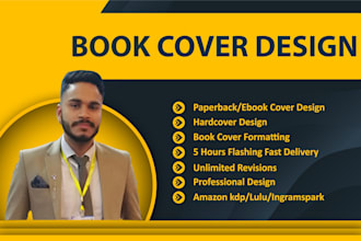 design kindle ebook, hardcover, paperback cover in 12 hours