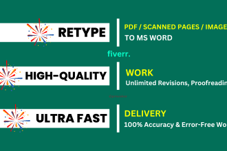 convert pdf to excel and word or typing job, handwriting to word