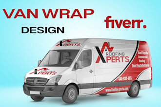 create van wrap design, car wrap design, truck wrap design, any vehicle wrap