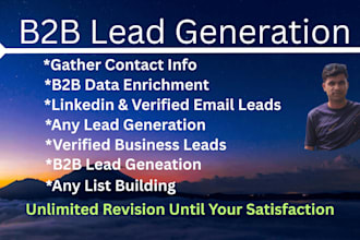 company data enrichment, b2b lead generation any contact information