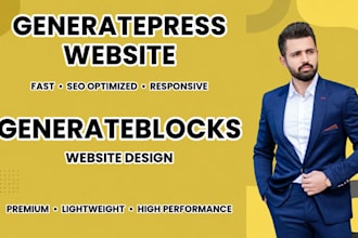 build a fast, SEO optimized generatepress website using generateblocks