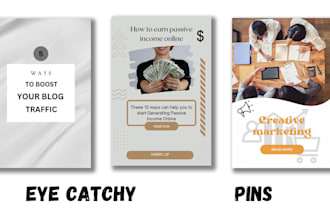 design amazing professional and eye catchy pinterest pin