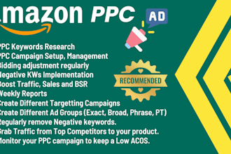 setup, optimize and manage your amazon PPC campaign ads