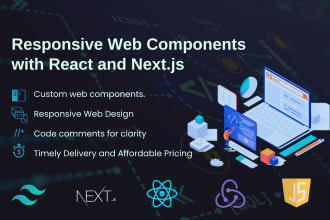 create responsive web components in react or nextjs