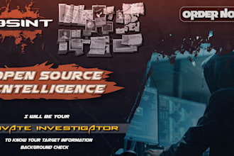 be your osint private investigator to gather information and background check