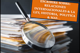 investigate and write for you in spanish