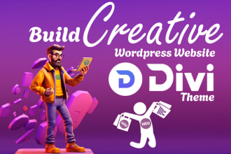 build responsive wordpress website design using divi theme builder as expert
