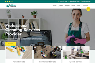 design janitorial website house cleaning website carpet cleaning website