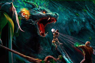paint character and monster illustration