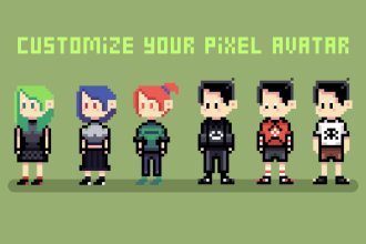 create your own pixel avatar, and you can customize it
