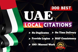 do 300 uae local citations and directory submission for local SEO