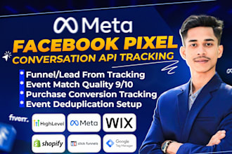 setup meta pixel conversion API tracking for ghl wordpress and wix