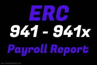 do paper work for erc, ertc credit, payroll, 941, 941x, 940, profit and loss