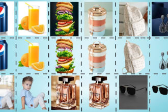 do product retouching, photo editing and background removal for amazon