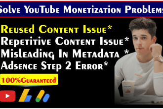 fix youtube monetization issues, reused content issues and adsense problems