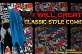 create classic style comics by dc and marvel characters