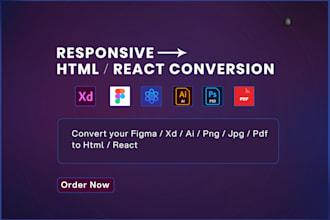 code your figma , psd or jpeg design website to life with html or react