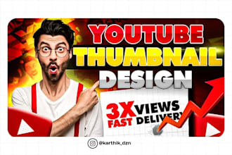 design eye catching youtube thumbnail for you