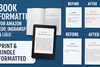 do format your book for print and ebook KDP ingram spark lulu