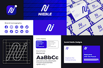 create modern brand guideline and corporate visual identity