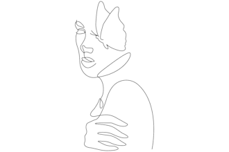 draw woman face continuous vactor line art illustration in 24 hrs
