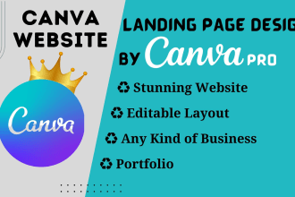 design stunning canva website and canva customizable templates, editable layouts