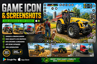 design game icon ,screenshots for android or app icon