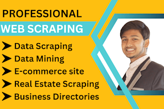 do web scraping, data mining, data scraping form any website