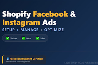 setup shopify facebook ads campaign for sales