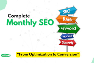 offer comprehensive monthly SEO service onpage, offpage and technical
