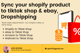 list sync your shopify product to tiktok shop ebay to tiktok shop dropshipping