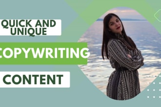 copywrite or do content writing on english or croatian